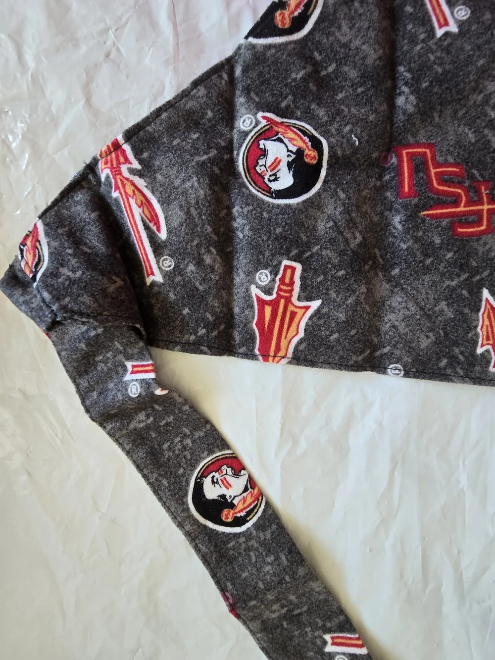 FSU Collegiate  Bandana with Red Accents New Available Sm Md Lg Xlg Handmade